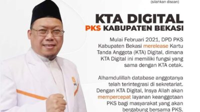 Ahmad Syaikhu Apresiasi Cara Pendaftaran KTA Via Scan Barcode PKS Kabupaten Bekasi