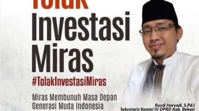 Rusdi Haryadi : Legalisasi Miras Bertentangan Dengan Perda Pekat Kabupaten Bekasi
