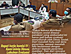 Rusdi Haryadi : Lakukan Evaluasi Menyeluruh Soal Tata Kelola Bansos