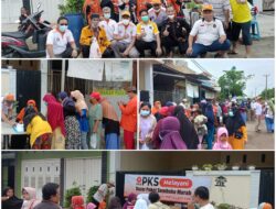 DPRa Telaga Murni Gelar Bazar Paket Sembako Murah, Antrian Warga Mengular