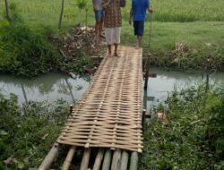 Kebaikan Kecil Dari Sang Ketua DPRA  Karang Harum Buatkan Jembatan Penyeberangan Untuk Para Petani