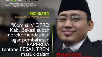 198 Pondok Pesantren dinyatakan Terafiliasi Terorisme Oleh BNPT, Rusdi Haryadi : Percepat Perda Perlindungan Pesantren