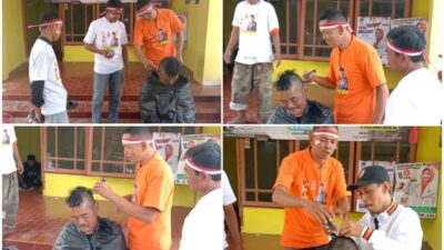 Relawan H. Jalal Abdul Nasir Adakan Pelatihan Mencukur