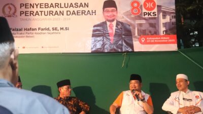 Anggota Dewan DPRD Jawa Barat, Bang Haji Faizal Hafan Farid Sosialisasi Penyebarluasan Peraturan Daerah di Perumahan Taman Sentosa Cikarang Selatan