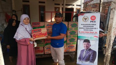 Terendam 21 Hari, PKS Kirim Bantuan ke Kp. Tanjung Air, Babelan